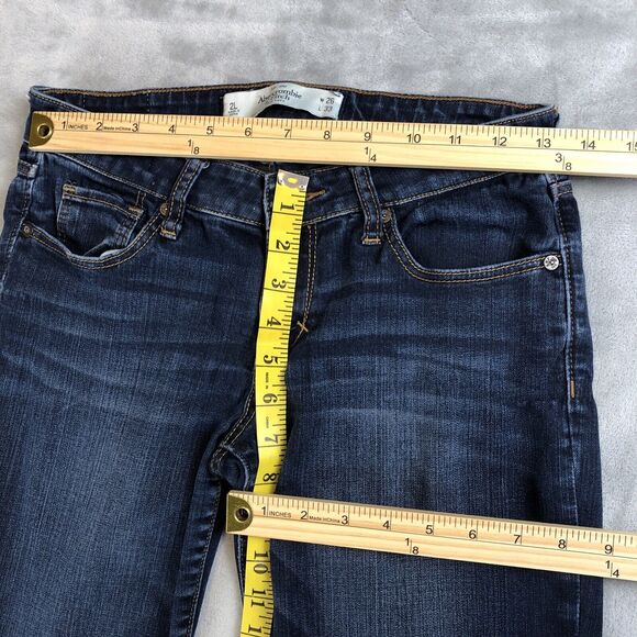 Abercrombie & Fitch WOMENS 2L Classic Stretch Low Rise Skinny Jeans Split Ankle - Picture 4 of 12